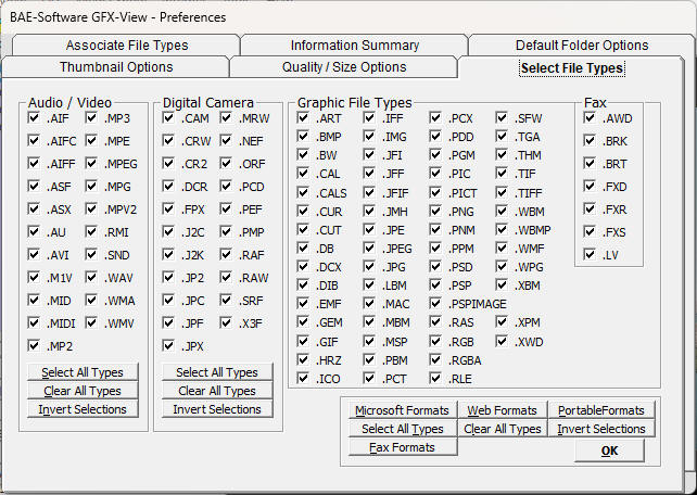 File Types Supported