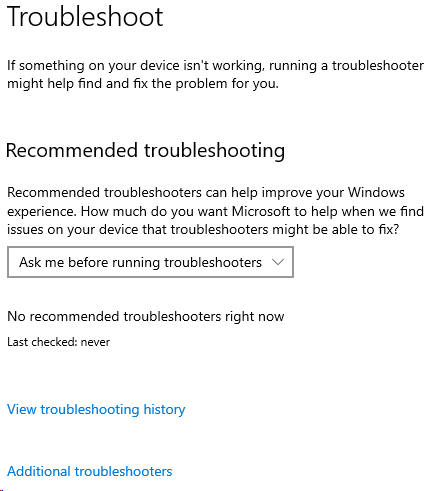 troubleshooting